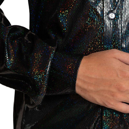 Disco 70S Shirt Zwart Heren van Partychimp koop je bij Partywinkel