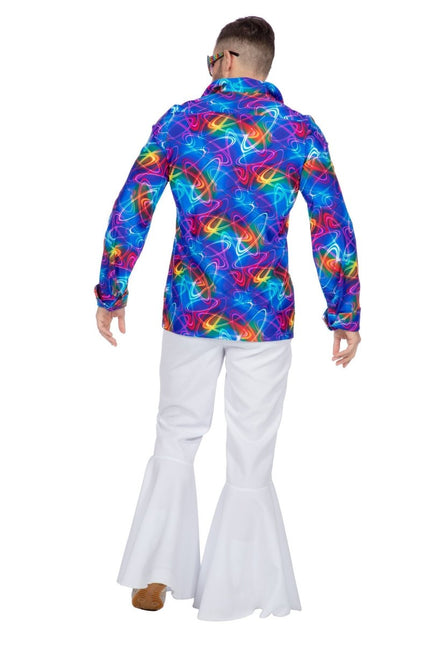 Disco Blouse Gekleurd van Wilbers & Wilbers koop je bij Partywinkel