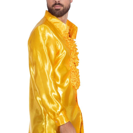 Disco Blouse Ruches Geel van Wilbers & Wilbers koop je bij Partywinkel