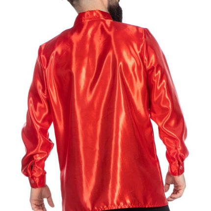 Disco Blouse Ruches Rood van Wilbers & Wilbers koop je bij Partywinkel