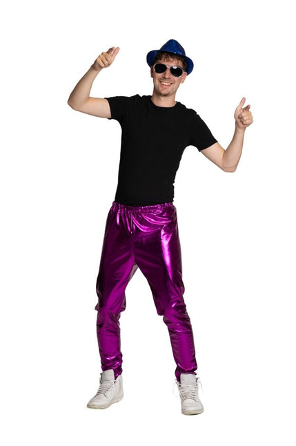 Disco Broek Paars van Partychimp koop je bij Partywinkel
