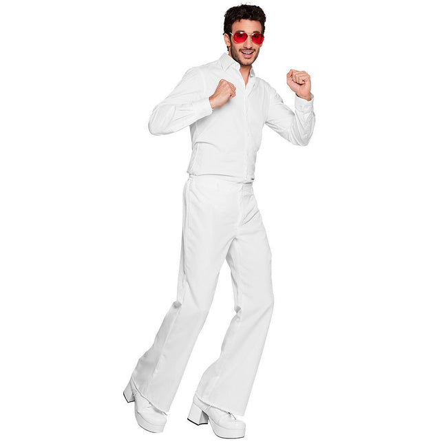 Disco Broek Wit M/L van Boland koop je bij Partywinkel