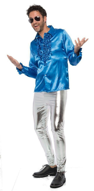 Disco Broek Zilver van Partychimp koop je bij Partywinkel