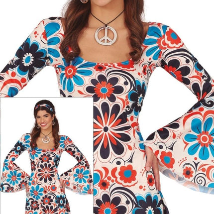 Disco Pak Blauw Wit Creme Dames - Partywinkel - 8434077860717