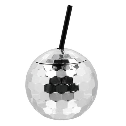 Disco Zilveren bekers Met Rietje van Boland koop je bij Partywinkel