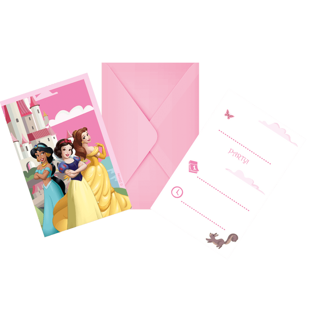 Disney Prinsessen Uitnodigingen Papier 6st van Procos koop je bij Partywinkel
