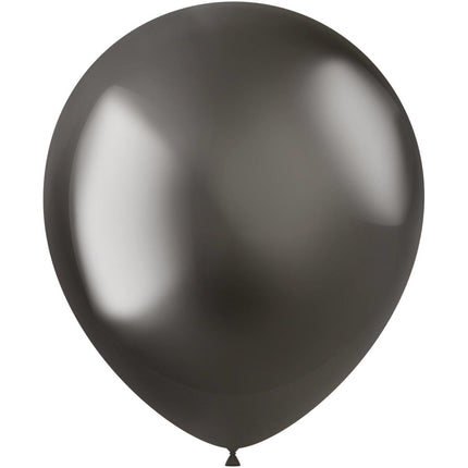 Donker Grijse Ballonnen Chroom 33cm 50st van Folat koop je bij Partywinkel
