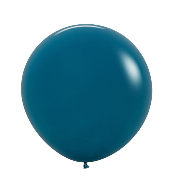 Donkerblauwe Ballonnen Deep Teal 61cm 3st van Sempertex koop je bij Partywinkel