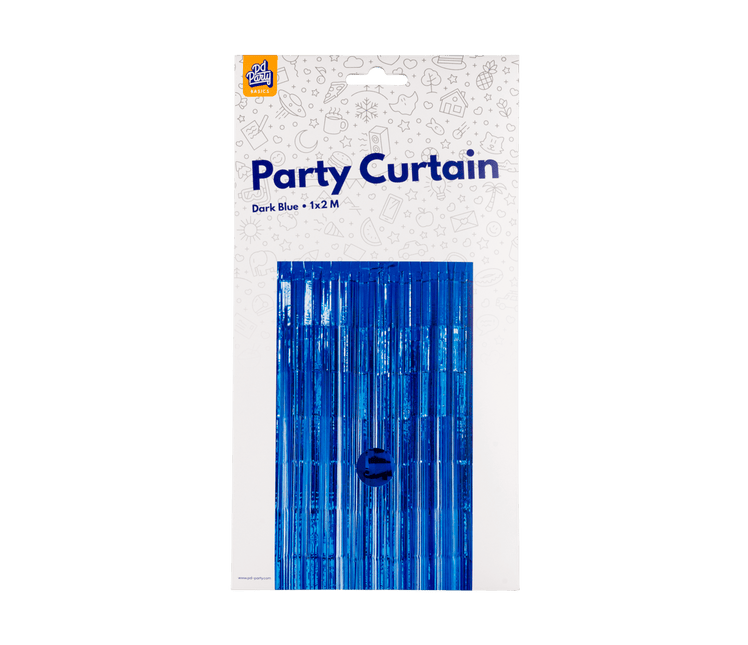 Donkerblauwe Deurgordijn 2m - Partywinkel - 8716764236556