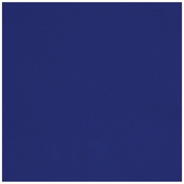 Donkerblauwe Servetten 2 Laags 25cm 20st van Unique koop je bij Partywinkel