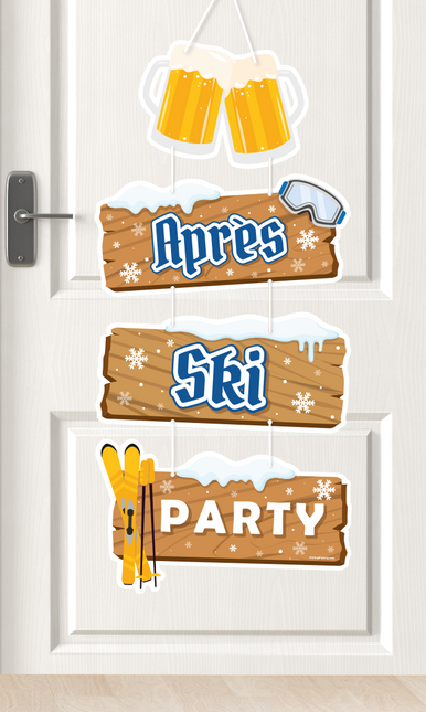 Braune Hängedekoration Apres Ski Party 1m