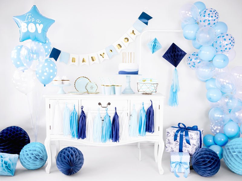 Doorzichtige Ballonnen Blauwe Hartjes van Partydeco koop je bij Partywinkel