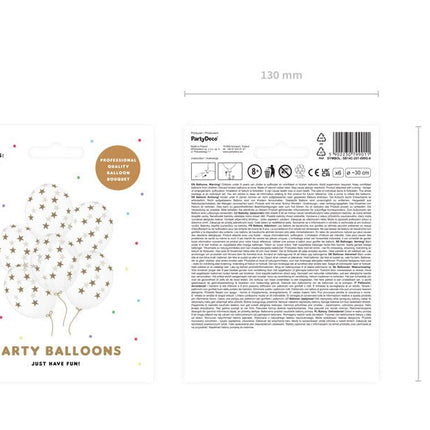 Doorzichtige Ballonnen Gouden Sterren Doorzichtig¬† van Partydeco koop je bij Partywinkel