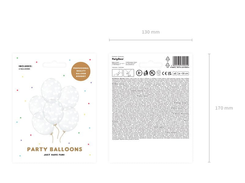 Doorzichtige Ballonnen Witte Hartjes van Partydeco koop je bij Partywinkel
