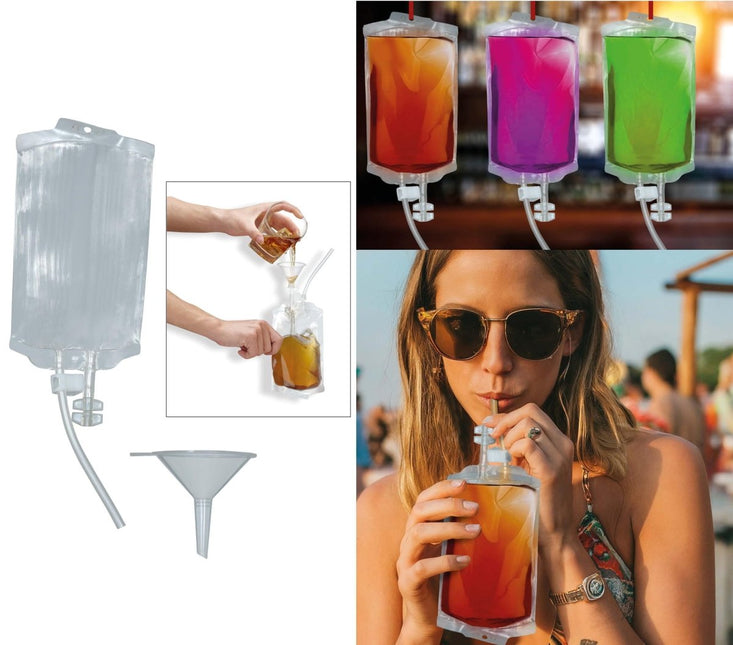 Doorzichtige Drank Infuus - Partywinkel - 8434077270226