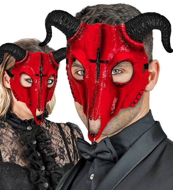 Duivel Masker Gekleurd van Widmann koop je bij Partywinkel
