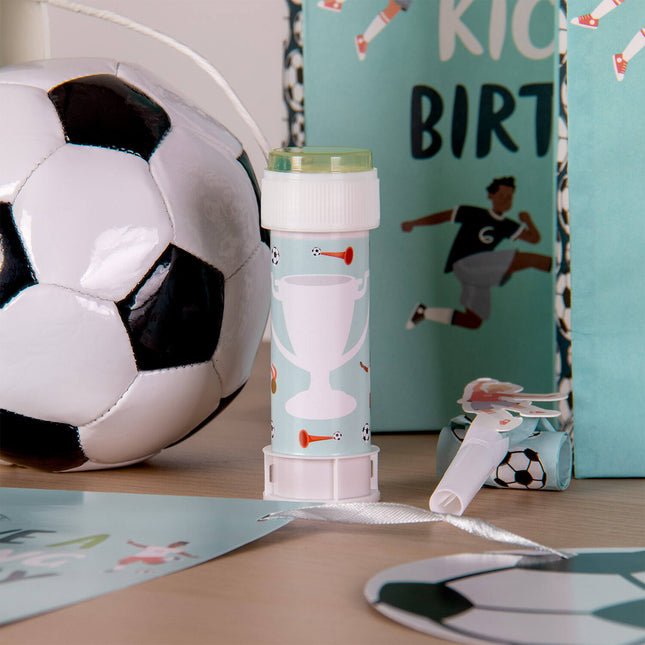 Fußball-Aufkleber für Seifenblasenflaschen 11cm 6 Stk.
