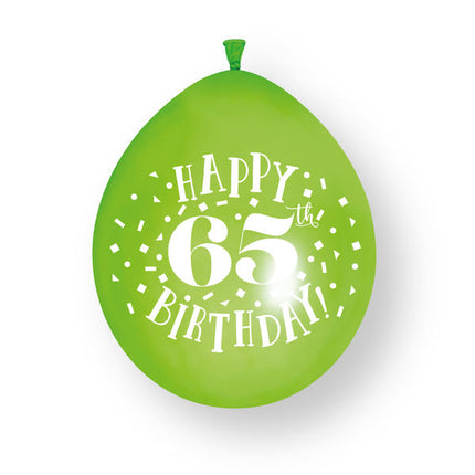 10ct Happy 65th Birthday 23cm Latex Balloons