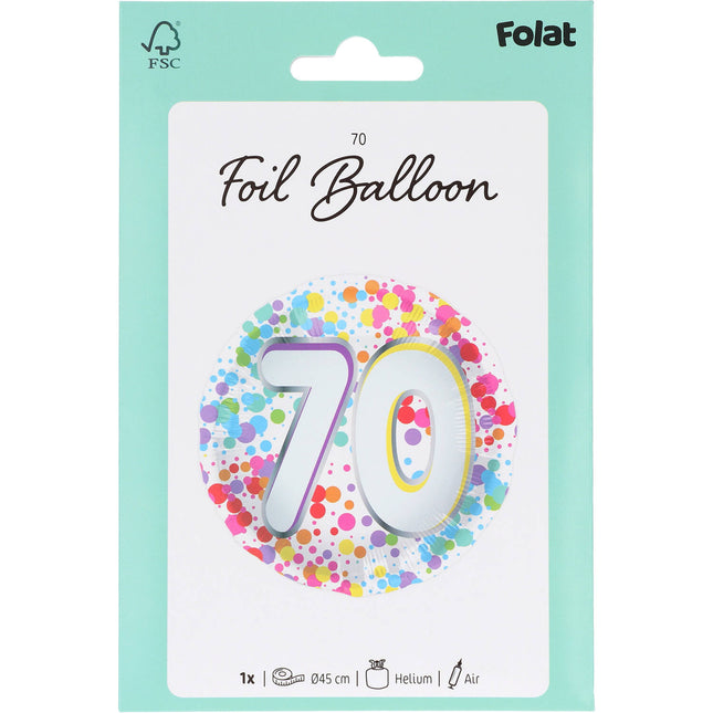 18in/45cm 70 Regenbogen