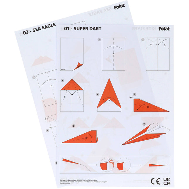 Buntes Bastelset Papierflugzeuge 12tlg