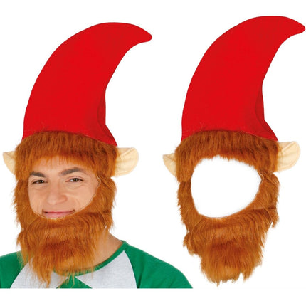 Elfen Muts met Baard - Partywinkel - 8412672415693