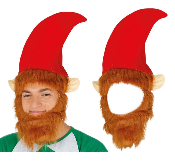 Elfen Muts met Baard - Partywinkel - 8412672415693
