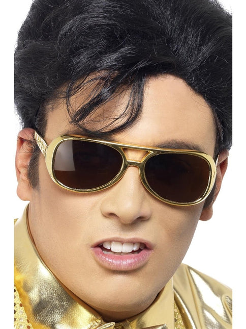 Elvis Zonnebril, Goud van Smiffys koop je bij Partywinkel