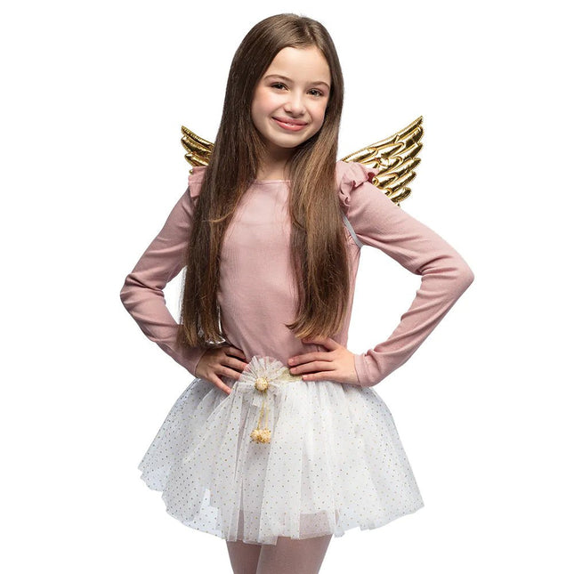 Engel Accessoireset Wit Goud Meisje van Boland koop je bij Partywinkel