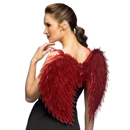 Engelenvleugels Glam rood (55 x 50 cm) van Boland koop je bij Partywinkel