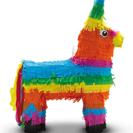 Ezel Pinata Gekleurd 41cm van VDV Benefit koop je bij Partywinkel