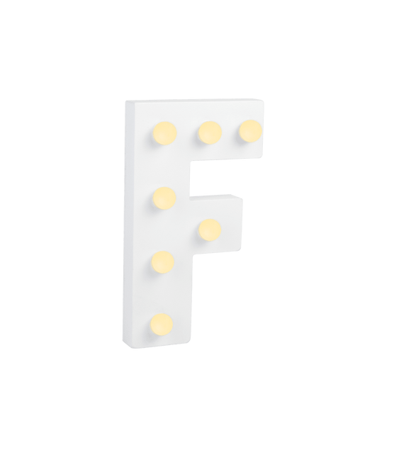 F Licht Letter 16,5cm van Paper Dreams koop je bij Partywinkel