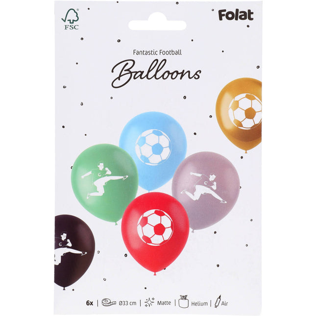 Fußball Ballons Bunt 33cm 6Stk