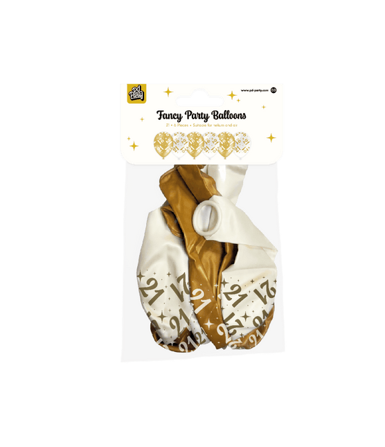 Fancy party latex ballonnen - 21 van Paper Dreams koop je bij Partywinkel