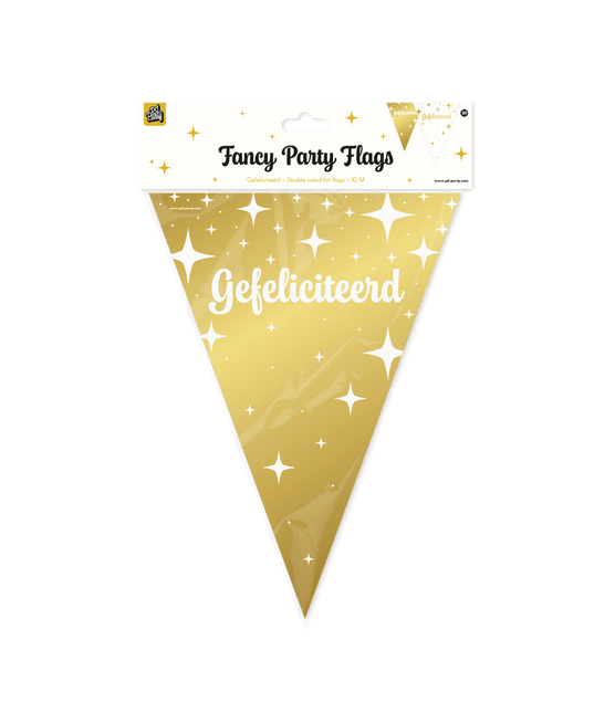 Fancy party Vlaggenlijn folie - Gefeliciteerd van Paper Dreams koop je bij Partywinkel