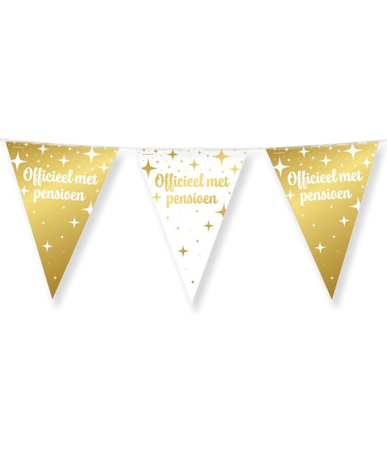 Fancy party Vlaggenlijn folie - Pensioen van Paper Dreams koop je bij Partywinkel