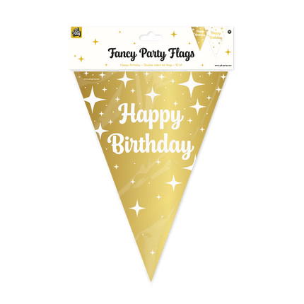 Fancy Party Flagge Linie Folie - Happy Birthday