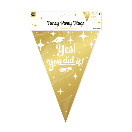 Fancy party Flag line foil - Du hast es geschafft!