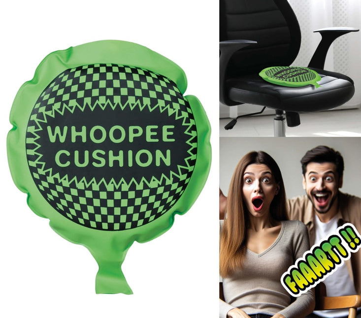 Fart cushion 23 cm, assorted colors, novelty item - Partywinkel - 8434077311981