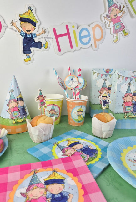 Feesthoedjes Fien & Teun 6st van Haza Witbaard koop je bij Partywinkel