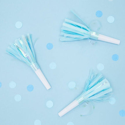 Feesttoeters Blauw 6st van Partydeco koop je bij Partywinkel