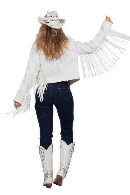 Festival jasje franjes wit - Partywinkel - 8720059036462