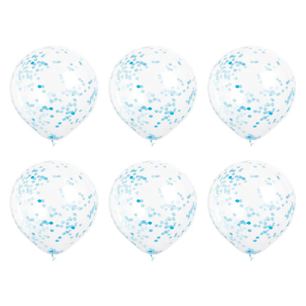Konfetti Ballons Hellblau 30cm 6Stk