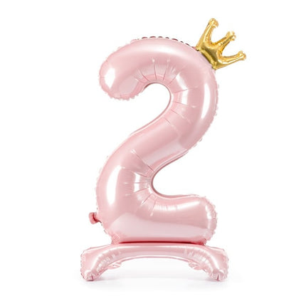 Folienballon Figur 2 Hellrosa Standard Leer 84cm