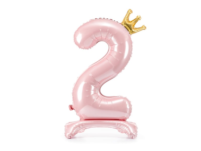 Folienballon Figur 2 Hellrosa Standard Leer 84cm