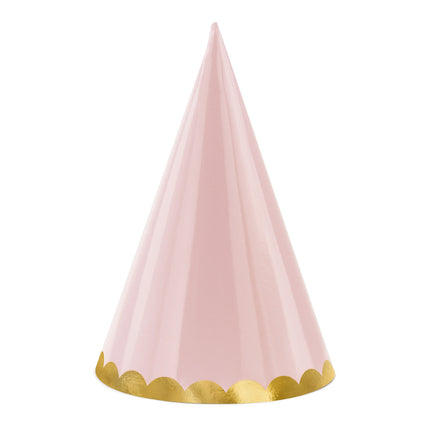 Bunte Partyhüte Pastell 16cm 6 Stk.