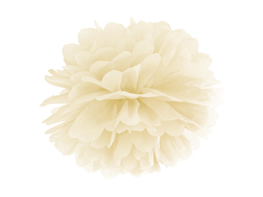Pompon Vanillecreme 35cm