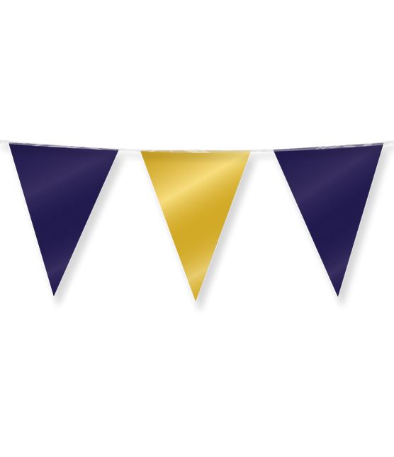 Blau Gold Girlande Metallic 10m