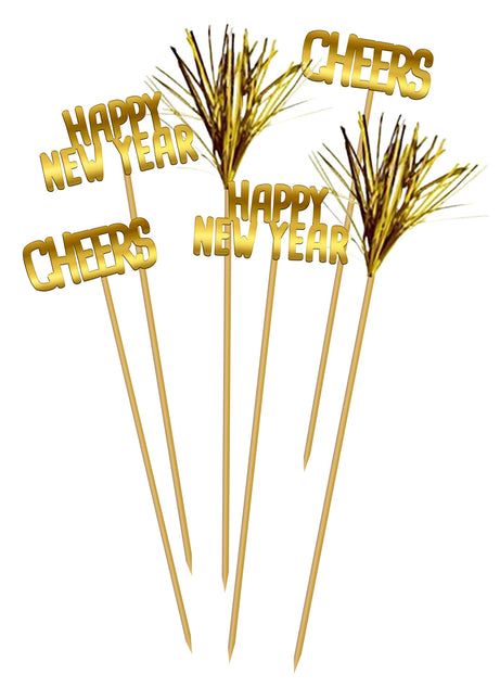 Glasmarker Happy New Year 12 Stück