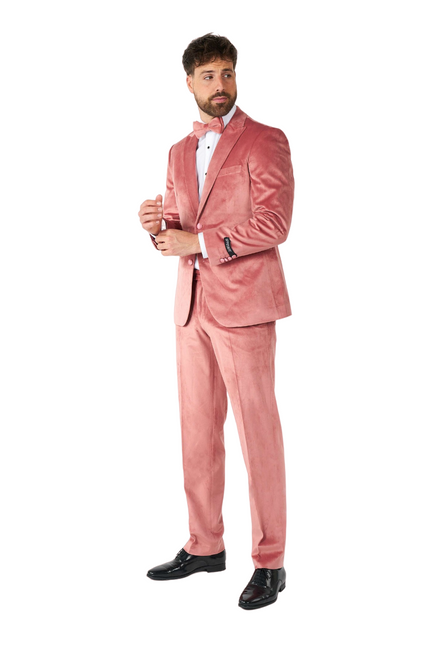 Hellrosa Samt-Smoking für Männer <tc>OppoSuits</tc>