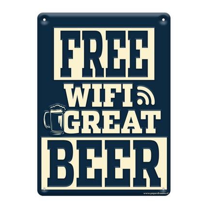 Metallschild Freies Wifi